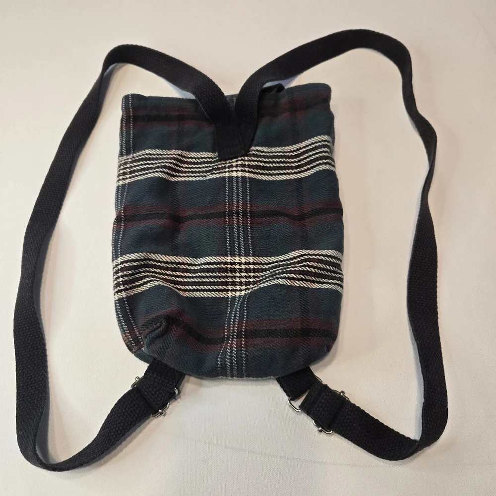 Plaid Womens‎ Mini Backpack With Adjustable Straps Punk Goth Festival